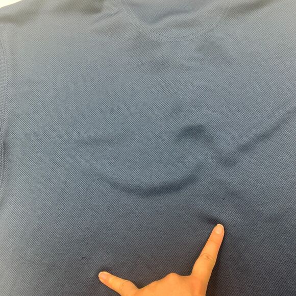 Columbia Polo Shirt Mens L Large Navy Blue Omni Shade Sun Protection Utilizer - Picture 10 of 14